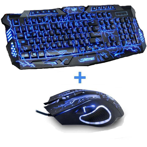 Tri-Color Backlight Computer Gaming Keyboard