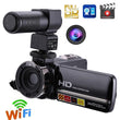 1080P Full HD Camcorder Remote Control Infrared Night Vision Camera 24MP 16X Digital Zoom Video Camera w/ Microphone Touchscreen