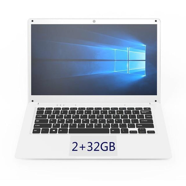 14.1 inch Laptop With 2+32G Office Laptop Quad Core Window10 6000mAh Battery Notebook Computer