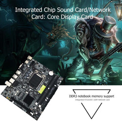 2019 H55 PC LGA1156 Computer Desktop Motherboard DDR3 Double Motherboard with HDMI HD Interface Memory Type DDR3 1333/1066 MHZ