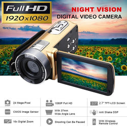 24 Million Pixels Infrared Night Vision HD Video Camcorder Handheld 1080P Digital Camera16x Digital Zoom Camcorder