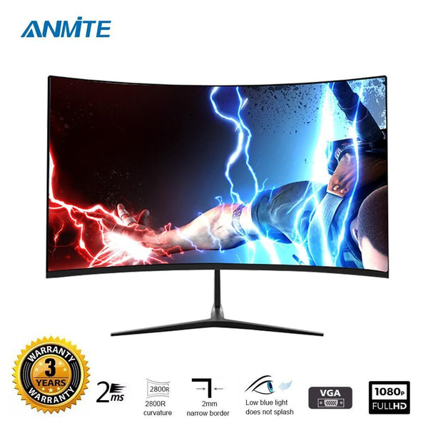 Anmite 23.8 inch  FHD Hdmi HDR Curved TFT LCD Monitor