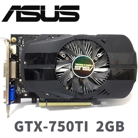 Asus GTX-750TI-OC-2GB GTX750TI GTX 750 TI 2G D5 DDR5 128 Bit  PC Desktop Graphics Cards PCI Express 3.0 computer  Graphics Cards