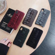 Crocodile pattern with Bracket Back Phone Cover for iPhone XS Max XS XR X Anti-drop High-grade Leather for iphone 6 6s 7 8 Plus