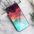 GFAITH Tempered Glass Case For Samsung Galaxy A50 Feather Print Cover For Samsung Galaxy A30 A20 A10 A40 S9 A70 Phone Cases S10