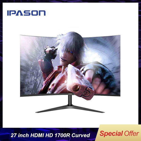 Gaming Monitor IPASON HD White Black 27inch 144Hz  Computer Display
