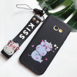 J3 J5 J7 Soft Case for Etui Samsung Galaxy J5 2017 EU Case 3D Kawaii Lanyard silicone Cover for Samsung J3 J5 J7 2016 Phone Case