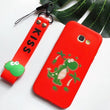 J3 J5 J7 Soft Case for Etui Samsung Galaxy J5 2017 EU Case 3D Kawaii Lanyard silicone Cover for Samsung J3 J5 J7 2016 Phone Case