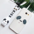 J3 J5 J7 Soft Case for Etui Samsung Galaxy J5 2017 EU Case 3D Kawaii Lanyard silicone Cover for Samsung J3 J5 J7 2016 Phone Case