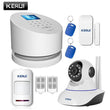 KERUI Android IOS app remote control WIFI GSM PSTN three in one home security