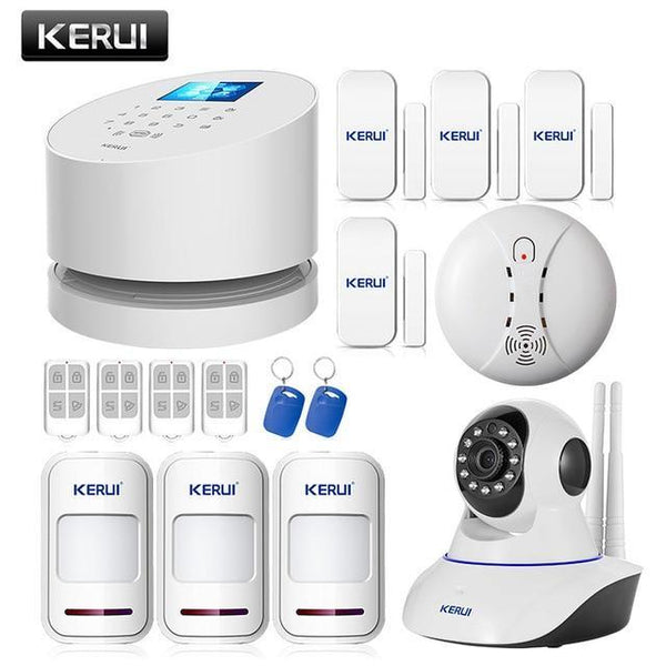 KERUI Android IOS app remote control WIFI GSM PSTN three in one home security