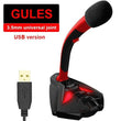 KEXU Wired Microphone USB Studio Gaming 360 Omnidirectionnel PC Microphone for Computer Desktop Professional Dual Mic LED Mic