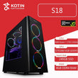 KOTIN S18 AMD Gaming Desktop PC AMD Ryzen 7 2700 GTX1060 6G Video 240GB SSD 8GB RAM 6 RGB Fans PUBG 500W PSU Computer Windows10