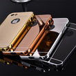 Luxury Aluminum For iphone 5 5S SE Phone Case Metal Frame Acrylic PC Mirror Shockproof Back Cover For iphone On 4 4S 5 5S Cases