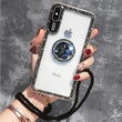 Luxury Bling Glitter With Finger Ring Case For iPhone X 8 7 6 6S Plus XR XS Max Cover Fashion Diamond Soft TPU Phone Coque Cases