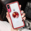 Luxury Bling Glitter With Finger Ring Case For iPhone X 8 7 6 6S Plus XR XS Max Cover Fashion Diamond Soft TPU Phone Coque Cases
