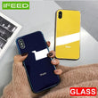 Luxury Crystal Case for iPhone XR case for iPhone 7 Case 6s 8 Plus 7Plus 8Plus Tempered Icon for Coque iPhone XS MAX Cover