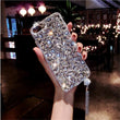 Luxury glitter bling Jewelled Rhinestone Crystal Diamond Soft Back Pendant Phone Case Cover For iPhone X 6s 7 8 Plus 5 SE XR Xs