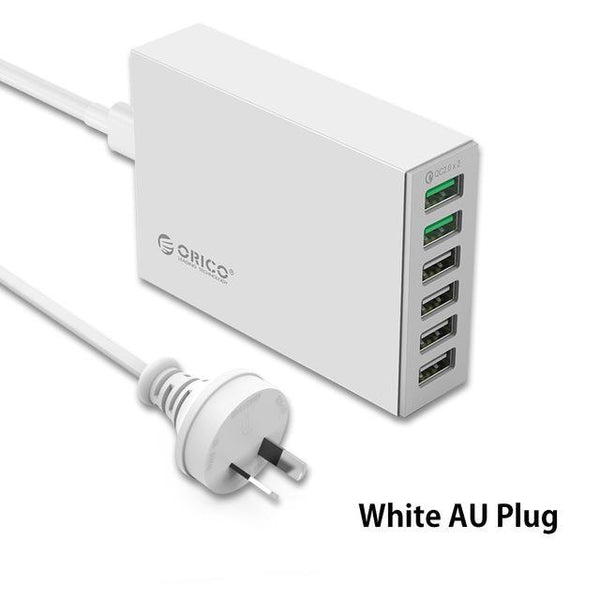 ORICO QSL-6U 6 Ports QC2.0 Quick USB Charger Mobile Phone Charger  for Samsung Huawei LG Iphone Adapter EU/US/UK/AU Plug