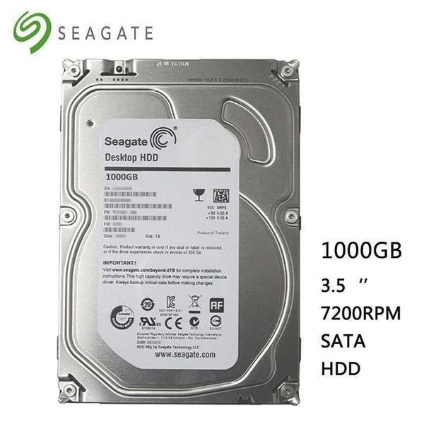 Seagate Brand 1000GB desktop computer 3.5" internal mechanical hard drive SATA 6Gb/s 1TB 7200 RPM 16 MB buffer free shipping