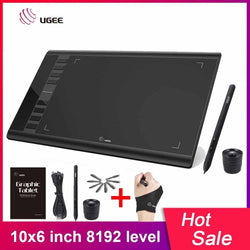 UGEE M708 Upgrades Graphic Tablet 8192 Level Digital Drawing Tablet Electronic Art Drawing Board 10x6 inch Active Area