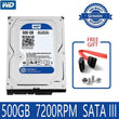 WD BLUE 500GB Internal Hard Drive Disk 3.5" 7200RPM 16M Cache SATA III 6Gb/s 500G HDD HD Harddisk for Desktop Computer