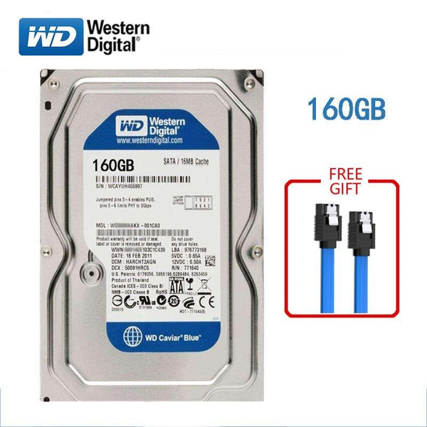 WD BLUE brand 160GB internal hard disk 3.5" 7200RPM SATA HDD 3Gb-6Gb/s 160G HD hard disk for desktop computers Free shipping