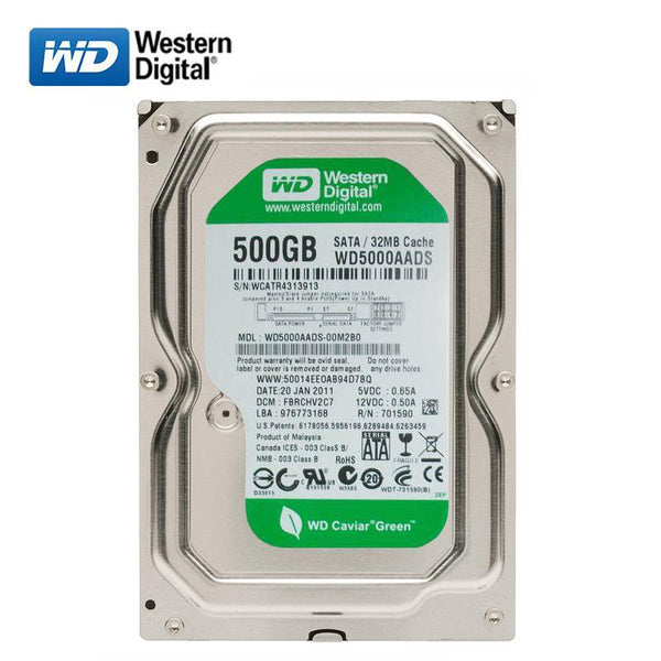 WD Green disk 500GB internal hard disk 3.5" SATA3 HDD Mute 5400-7200RPM 6Gb/s 32MB cache HD hard disk for desktop computers