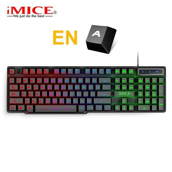 Wired Gaming Keyboard Mechanical Feeling Backlit Keyboards